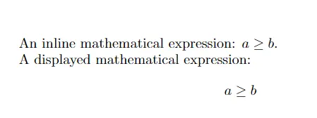 Greater Than or Equal To Symbol