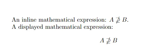 Neither a Superset of Nor Equal To Symbol