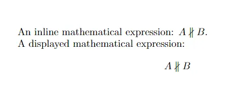 Not Parallel Symbol